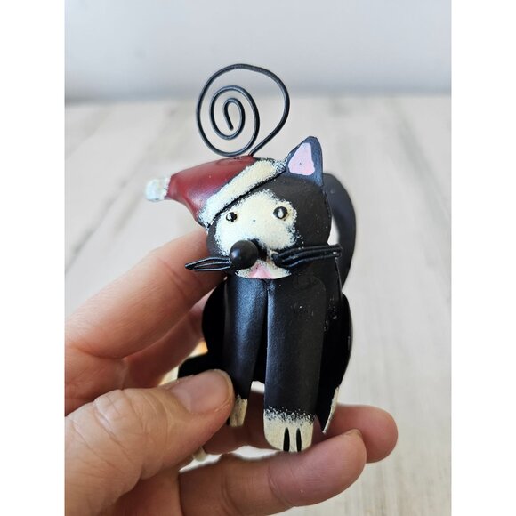 Vintage cat fishbone metal decor ornament set‎ Xmas tree - Picture 5 of 11